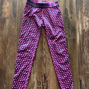 Girls Under Armour polkadot leggings